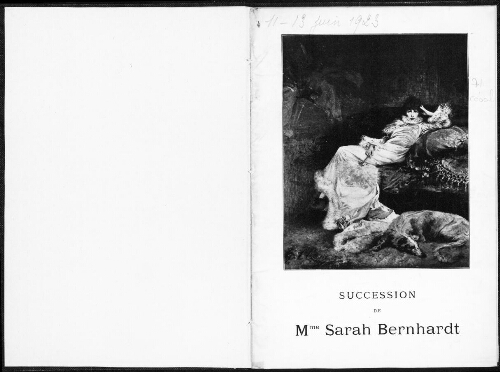 Succession de Mme Sarah Bernhardt : [vente du 11 au 13 juin 1923]