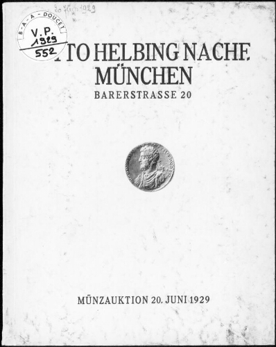 Römische Münzen : [vente du 20 juin 1929]
