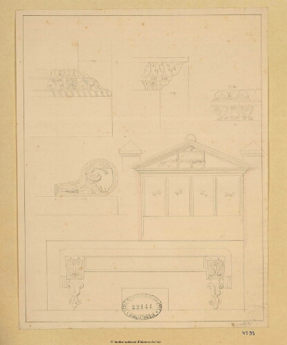 Pompéi [base, chapiteau, façade et lit]