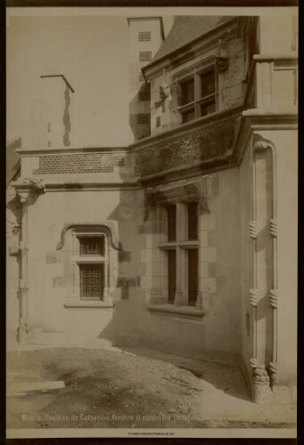 Blois, Pavillon de Catherine, fenêtre et cordelière (1894)
