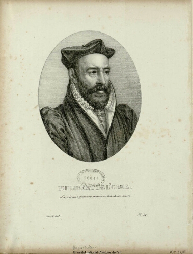 Philibert de L'Orme, d'après une gravure placée en tête de son oeuvre
