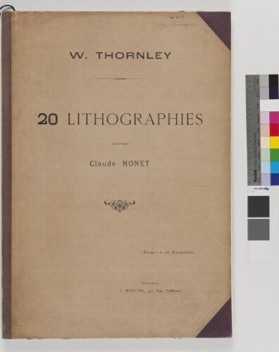 20 Lithographies d'après Claude Monet