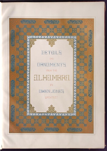 Plans, elevations, sections, and details of the Alhambra. Tome 2