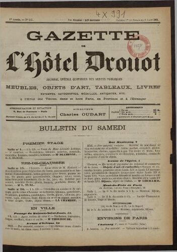 Gazette de l'Hôtel Drouot. 03 : 1891