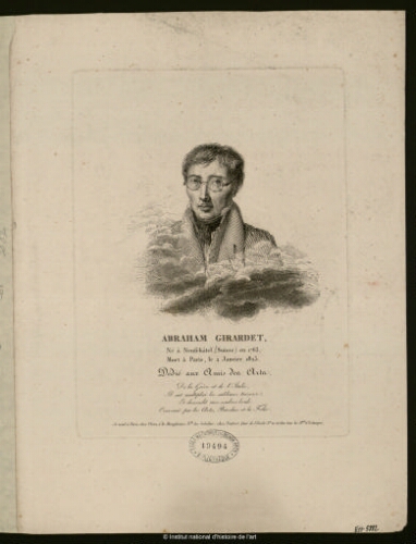 Abraham Girardet, né à Neufchâtel (Suisse) en 1763, mort à Paris, le 2 janvier 1823