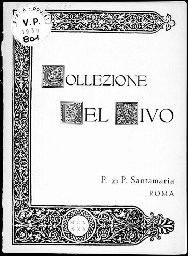 Collezione Del Vivo, monete del Granducato e delle zecche minori della Toscana : [vente du 8 décembre 1930]