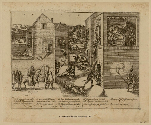 [La mort de Coligny (massacre de la Saint Barthélémy, nuit du 24 aôut 1572)]
