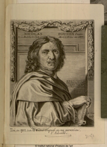 Nicolas Poussin, peintre, né à Andely en 1594, mort à Rome en 1665
