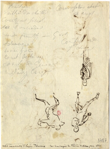 Esquisse de Frédéric Villot annotée par Eugène Delacroix