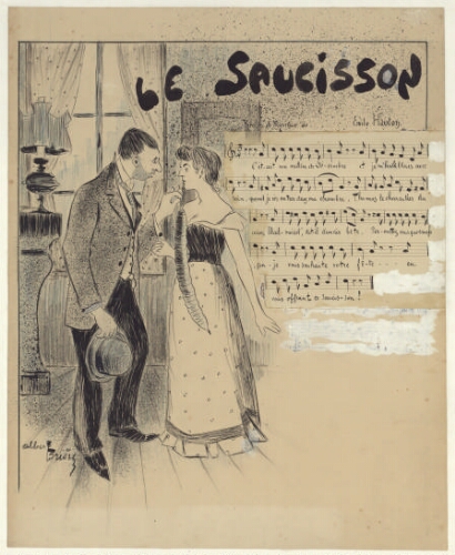 [Illustration pour la chanson <i>Le Saucisson</i> (paroles et musique d'Emile Hauton)]