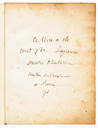 [Catalogue de l'oeuvre peint de Lagrenée (manuscrit)]