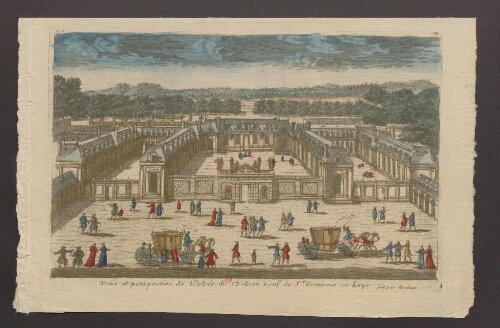 Vue et perspective de l'Entrée du Château neuf de Saint Germain en Laye