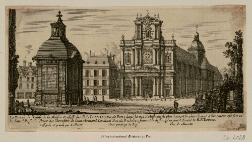 Le portail de l'église de la maison professe des R. P. Jesuistes de Paris, dans la rue Saint Anthoine