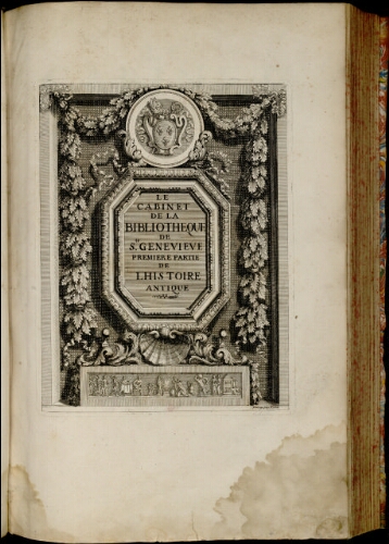 Le Cabinet de la Bibliothèque de Sainte Geneviève