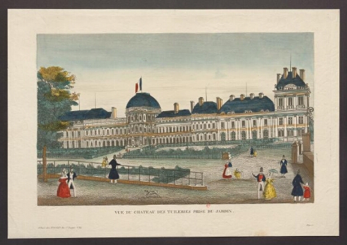 Vue du château des Tuileries prise du jardin