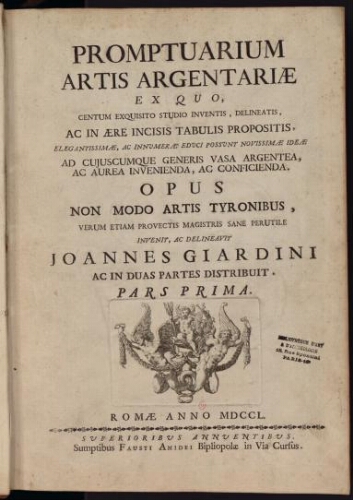 Promptuarium Artis Argentariae [...]