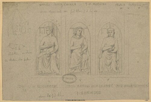 Naples, Santa Chiara, Tombeau de Robert : statues [...]