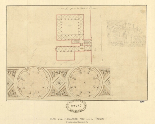 Plan [et détails] d'un Monastère près de la Trinité à Florence