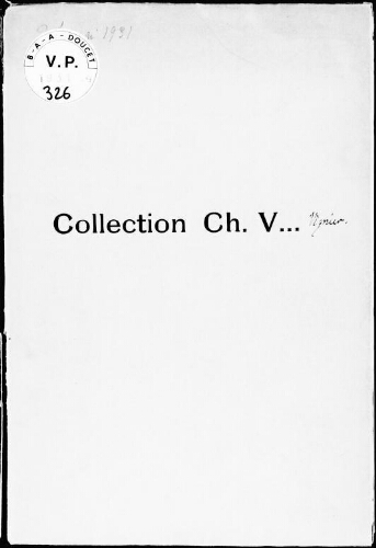 Tableaux modernes, aquarelles, dessins, [...] œuvres importantes de Degas, composant la collection de Monsieur Ch. V... : [vente du 21 mai 1931]
