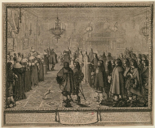 Cérémonie observée au contrat de mariage passé à Fontainebleau en présence de leurs majestés entre Vladislaus IIII du nom, roi de Pologne et de Suède [...]