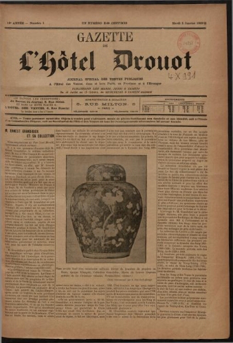 Gazette de l'Hôtel Drouot. 29 : 1909