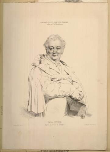 Guillon Lethière, d'après un dessin de Steuben (Portraits inédits d'artistes français, publiés par M. Ph. de Chennevières)