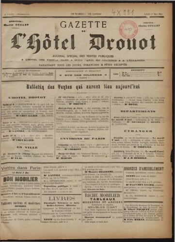 Gazette de l'Hôtel Drouot. 09 : 1893