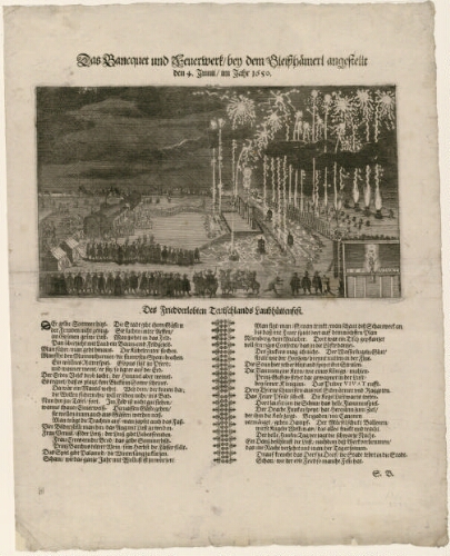 Bancquet und Feuerwerk by dem Gleiszhamerl angestellt den 4 Junii im Jahr 1650