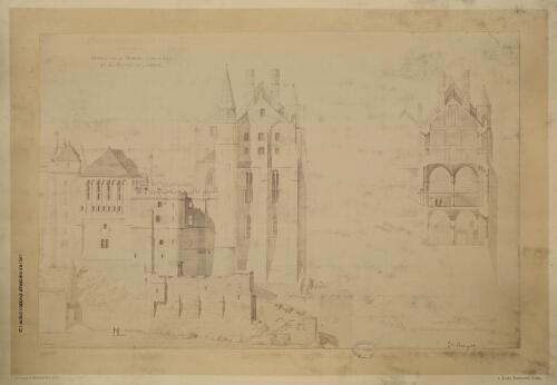 Mont Saint-Michel, détails de la Merveille (façade est) [...]