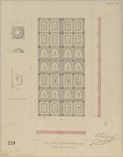Monreale 1830, porte latérale de l'Eglise de Monreale (en bronze)