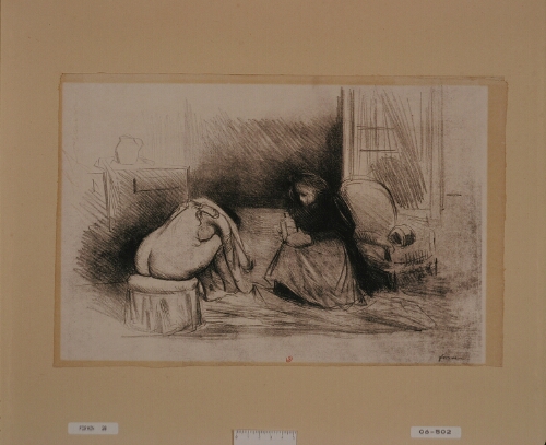 Femme à sa toilette avec sa femme de chambre (2ème planche en largeur)