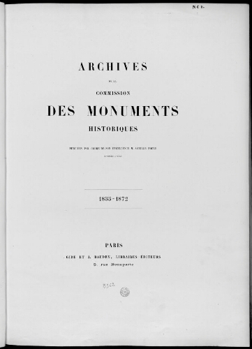 Archives de la Commission des monuments historiques : 1855-1872. Tome 3