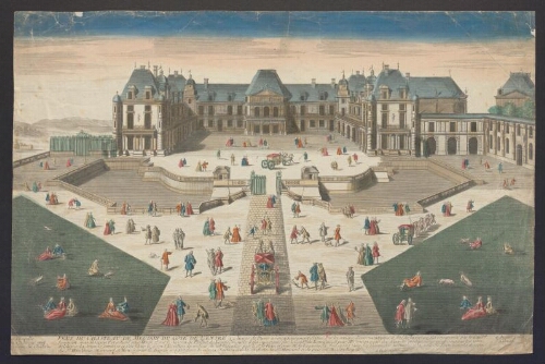 Vue du château de Meudon du côté de l'entrée