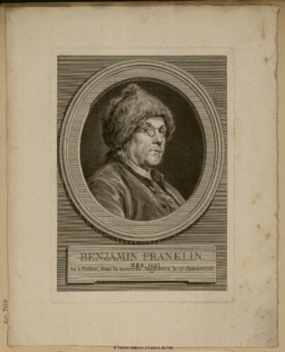 Benjamin Franklin, né à Boston dans la Nouvelle Angleterre le 17 janvier 1706