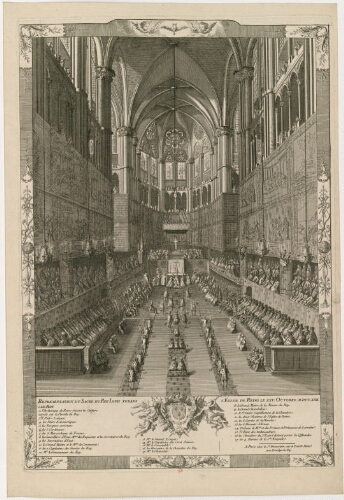Représentation du sacre du roi Louis XV dans l'église de Reims le 25 octobre 1722