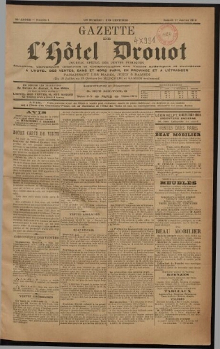 Gazette de l'Hôtel Drouot. 35 : 1916-1917