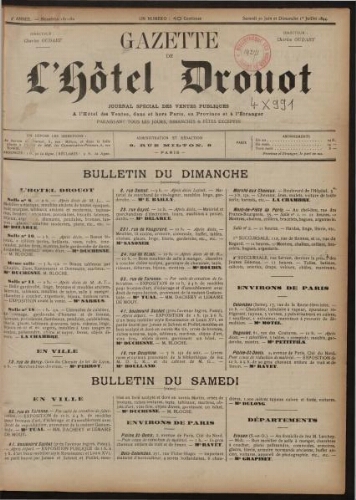 Gazette de l'Hôtel Drouot. 12 : 1894