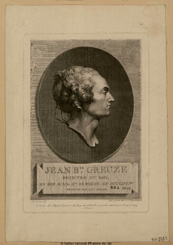 Jean Baptiste Greuze, peintre du Roy en son Académie Royale de Peinture et Sculpture, dessiné par lui-même