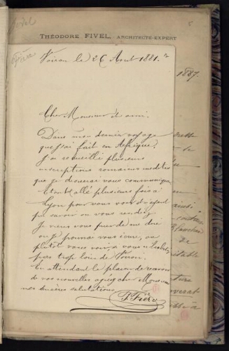 [Lettres à Auguste Allmer : Correspondants dont le nom commence par F, G et H]