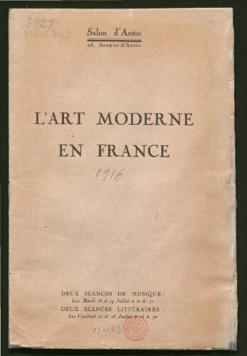 L'Art moderne en France