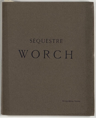 Séquestre Worch (cinquième vente) : [vente du 27 au 29 mars 1922]