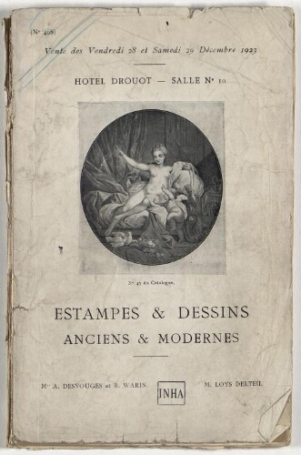 Estampes et dessins anciens et modernes : [vente des 28 et 29 décembre 1923]