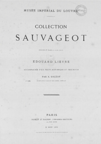 Collection Sauvageot. Tome 2