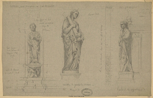 Naples, San Giovanni in Carbonara, Tombeau de Ladislas [: trois statues]
