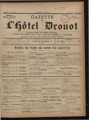 Gazette de l'Hôtel Drouot. 10 : 1893