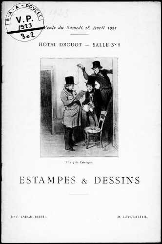 Estampes et dessins : [vente du 28 avril 1923]