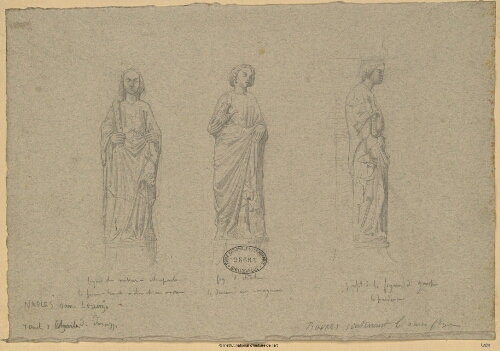 Naples, San Lorenzo, Tombeau de Charles de Durazzo : figures [...]