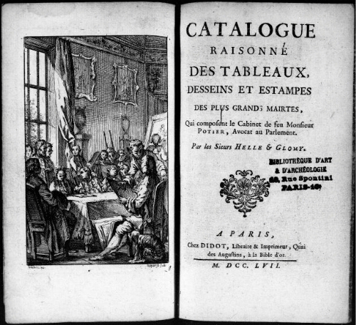 Catalogue raisonné des tableaux, dessins, estampes [...] : [vente du 28 février 1757]
