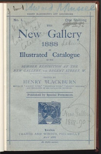 The New gallery : N°1 (1888) - N°3 (1890)