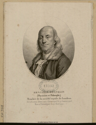 Benjamin Franklin (physicien et philosophe), membre de la Société Royale de Londres [...]